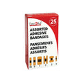 First Aid Central Assorted Adhesive Bandages - 25/pack Box